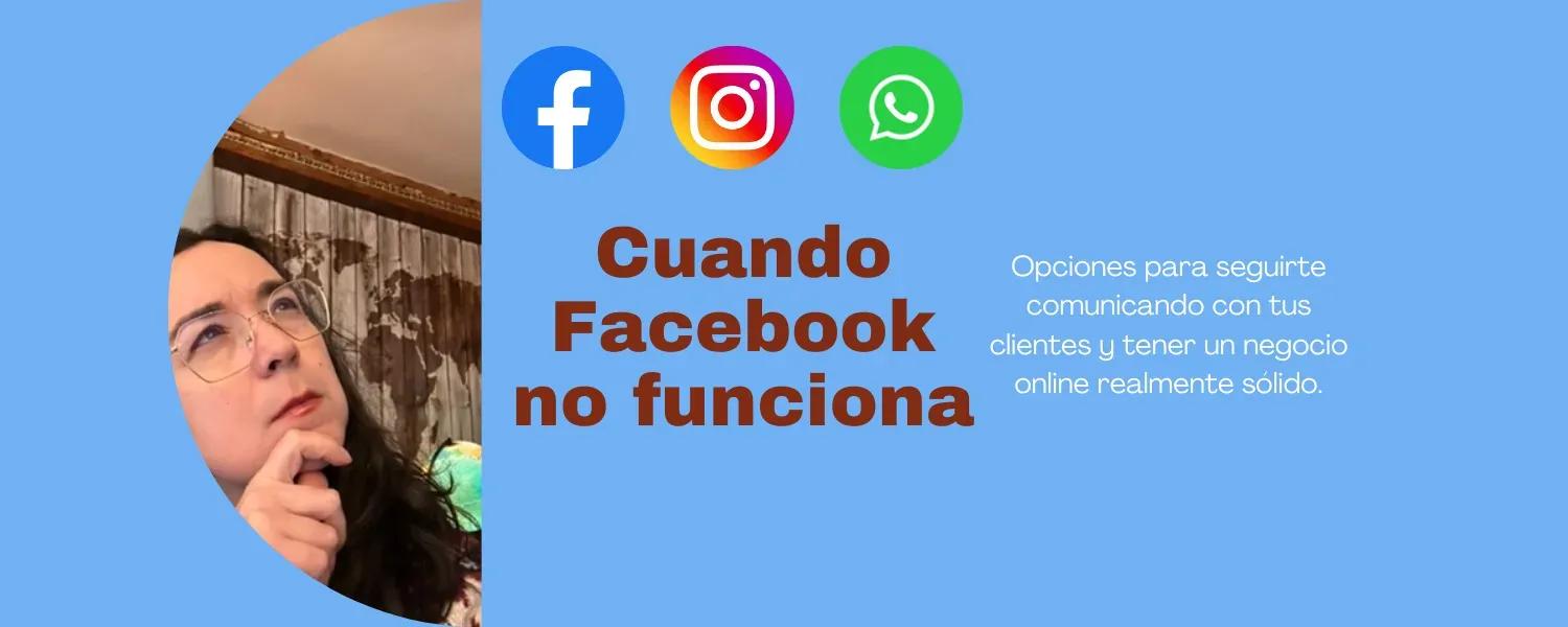 Opciones cuando Facebook no funciona. Logos de Facebook, Instagram y Whatsapp